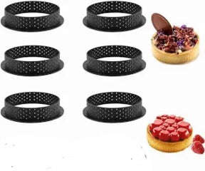 6 Round Tart Rings 8cm