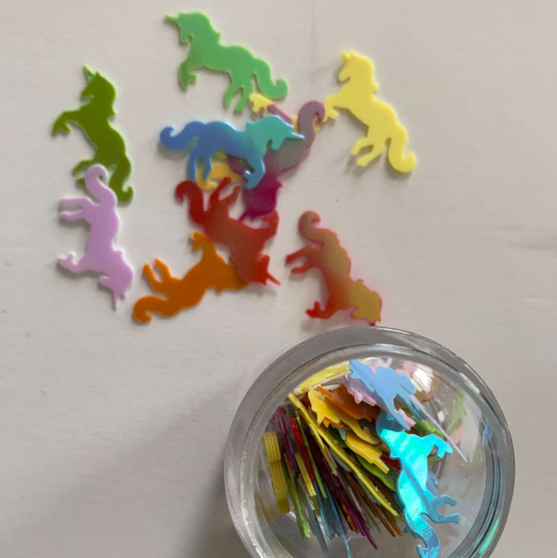 Unicorn Confetti In A Container