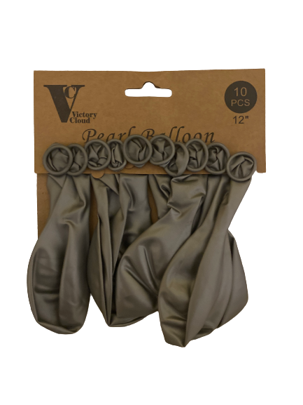 Victory Cloud Party Balloon Grey 10pcs