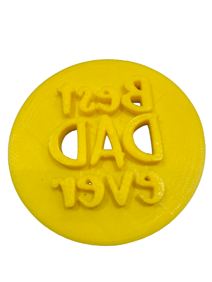 Cupcake Stamp 6cm Best dad ever Fathers Day