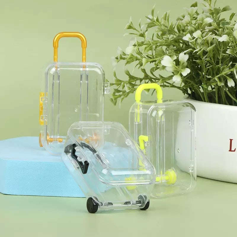Plastic Suitcase Sweet Container Yellow