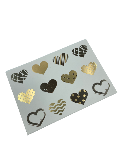 Card Hearts 12x8cm