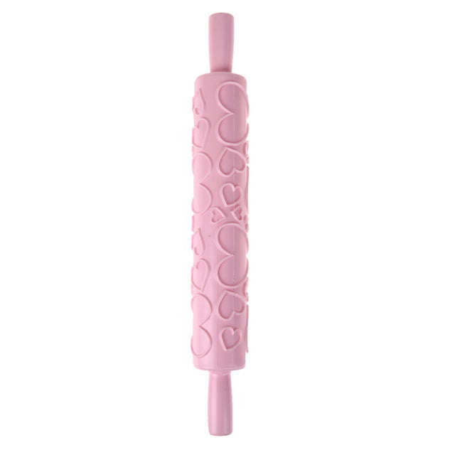 Heart embossed Fondant rolling pin, 25cm without handles