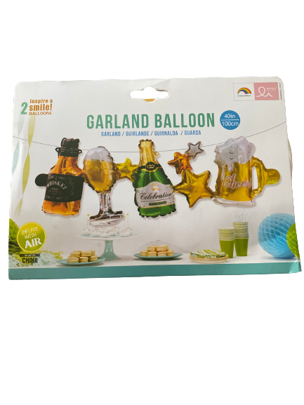 Balloon Happy Birthday Whiskey 100cm