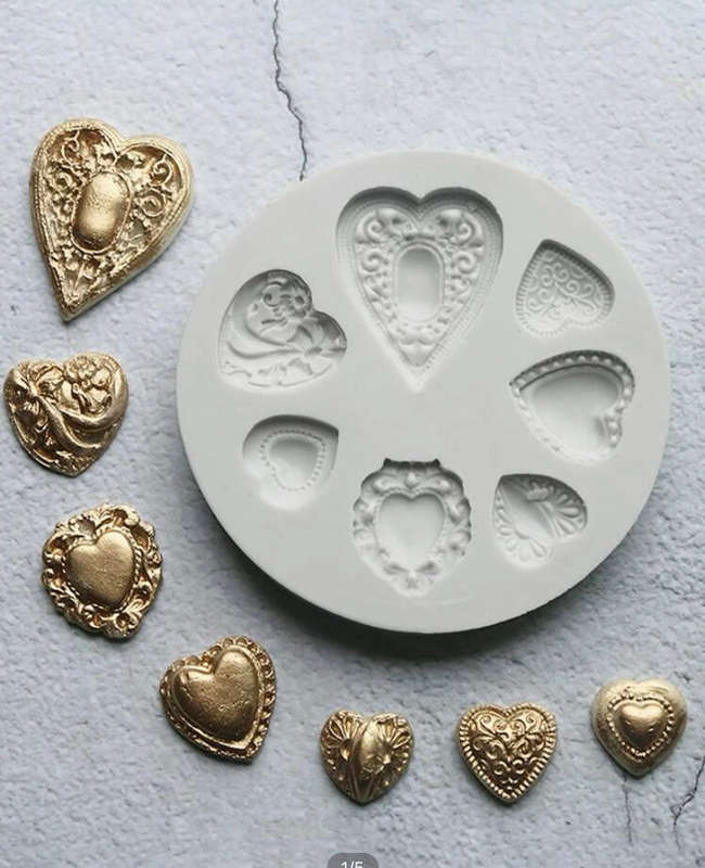 Hearts Silicone mould