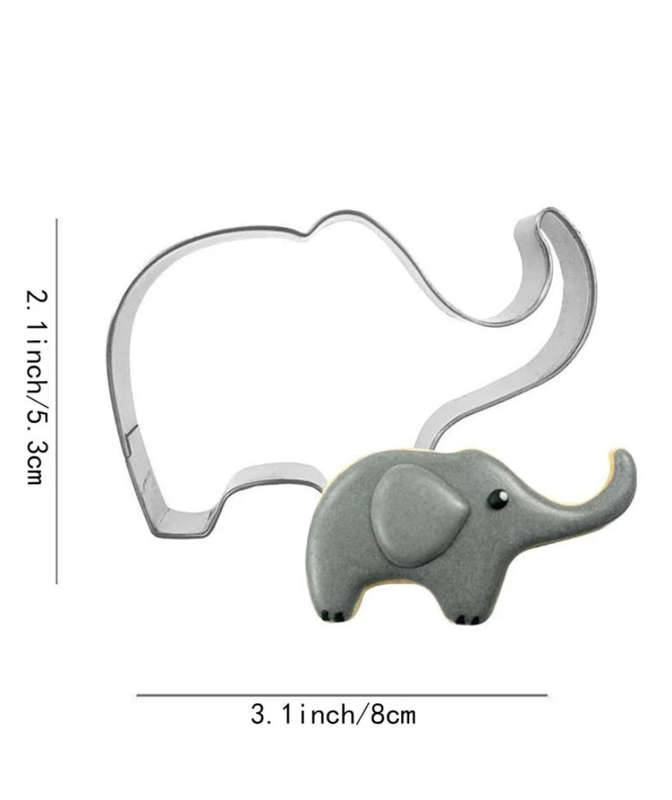 Metal Fondant elephant cookie cutter