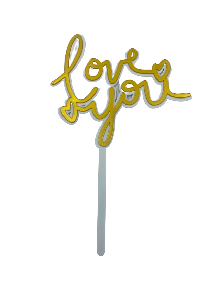 Nr102 Acrylic Cake Topper Love