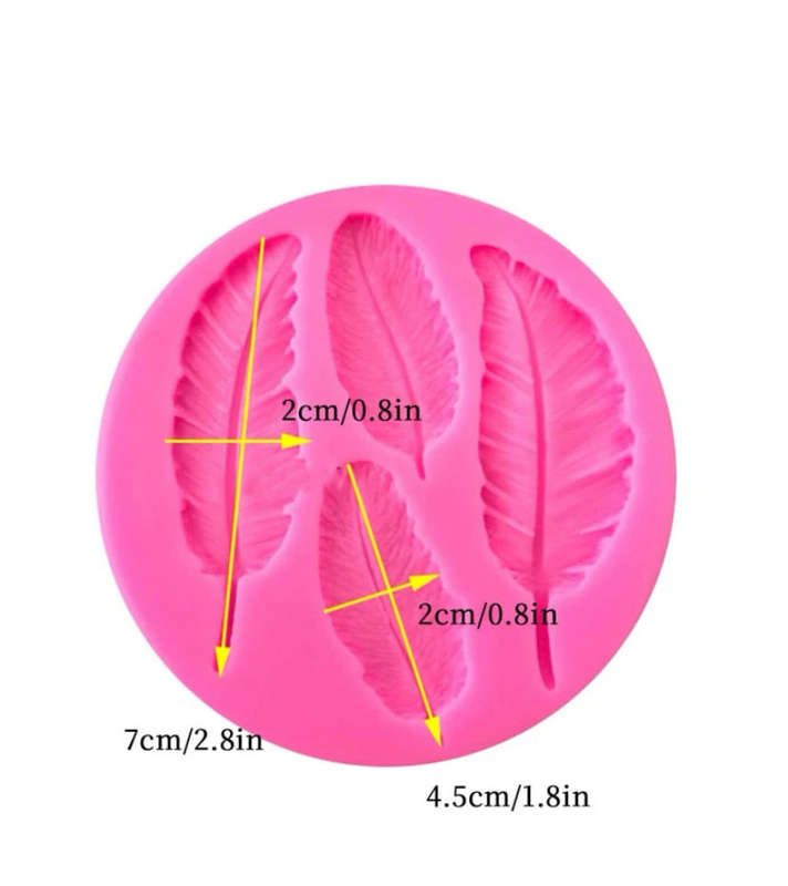 Silicone feather mould