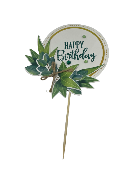Leaves Cardboard Cake Topper