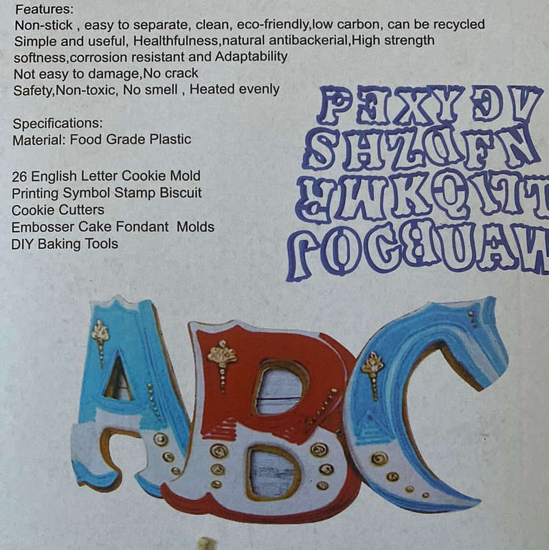 CK2160 Alphabet Plastic Cookie Cutter