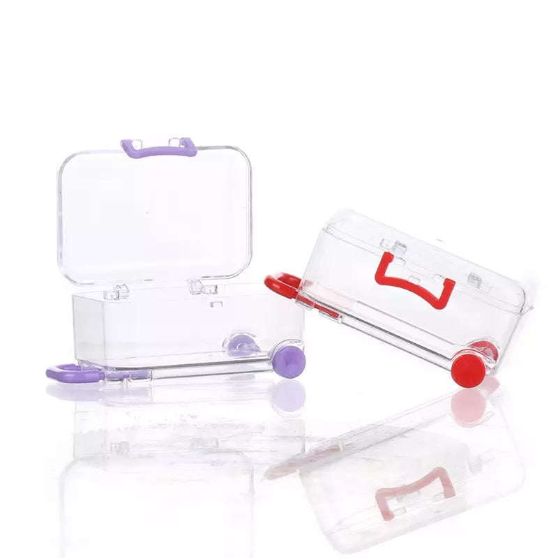 Plastic Suitcase Sweet Container Purple