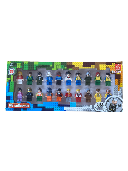 18pc Building Block Figurine 4cm