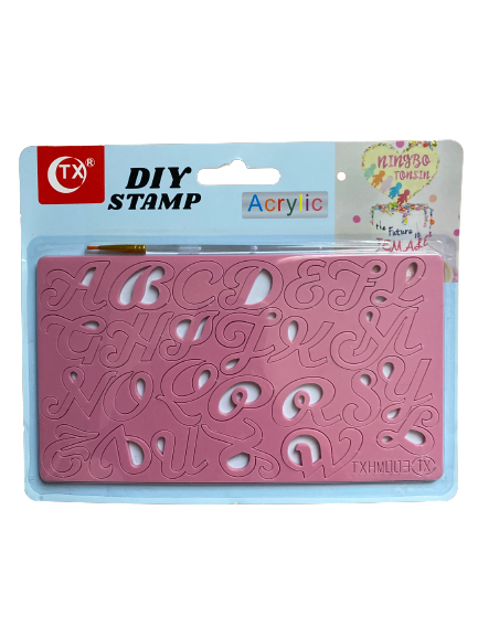 Acrylic  Cake Stamp Alphabet