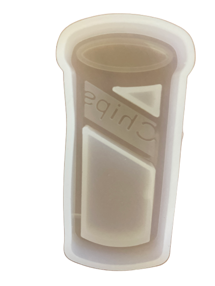 Soft silicone mould for resin, Chips 6.9x3.1cm