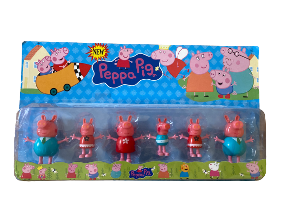 Peppa pig plastic cake topper figurines