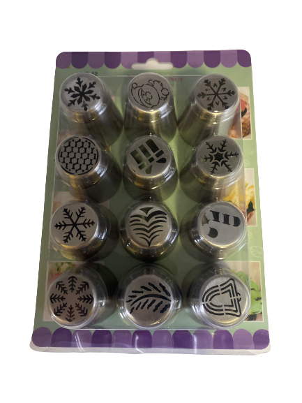 12pc Christmas Russian nozzle set