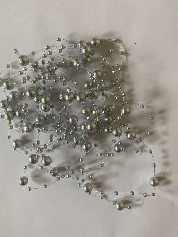 Pearl string silver 3 of 1cm