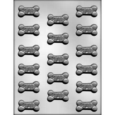 Plastic chocolate mould, Dog Bone, 4.2x2.1cm
