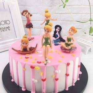 Tinkerbell Fairies figurine set B , perfect to use as cake toppers, 9cm, no packaging