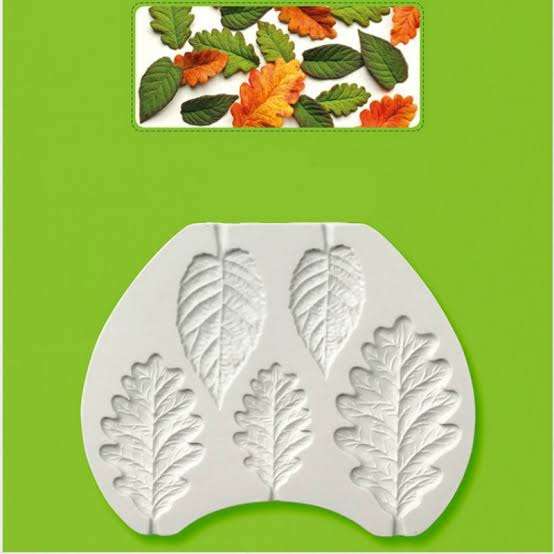 Oak leaves silicone mould