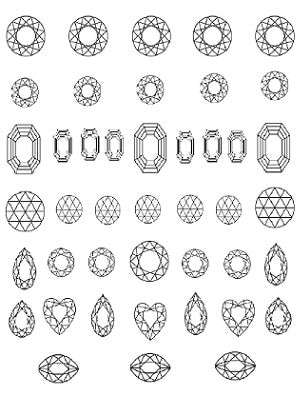 J43 Hard Plastic Chocolate Mould Gemstones Top Gem 2cm