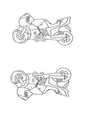 Hard Plastic Chocolate Mould Motorcycle