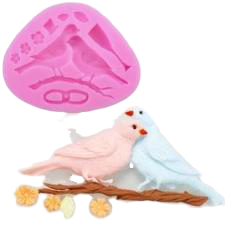 Love Birds silicone mould, birds 9.5x5.5cm