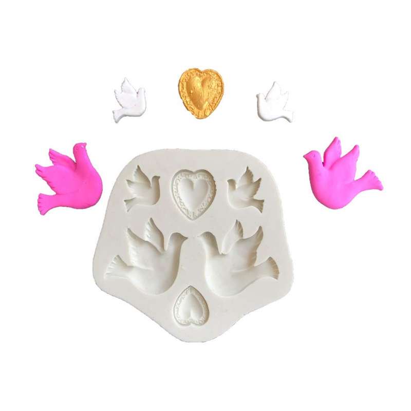Love Birds Silicone mould, bird 3.2x3cm valentine
