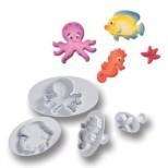 Large Marine objects under the sea Fondant plunger Cutter