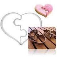 Valentine Puzzle Heart cookie cutter metal