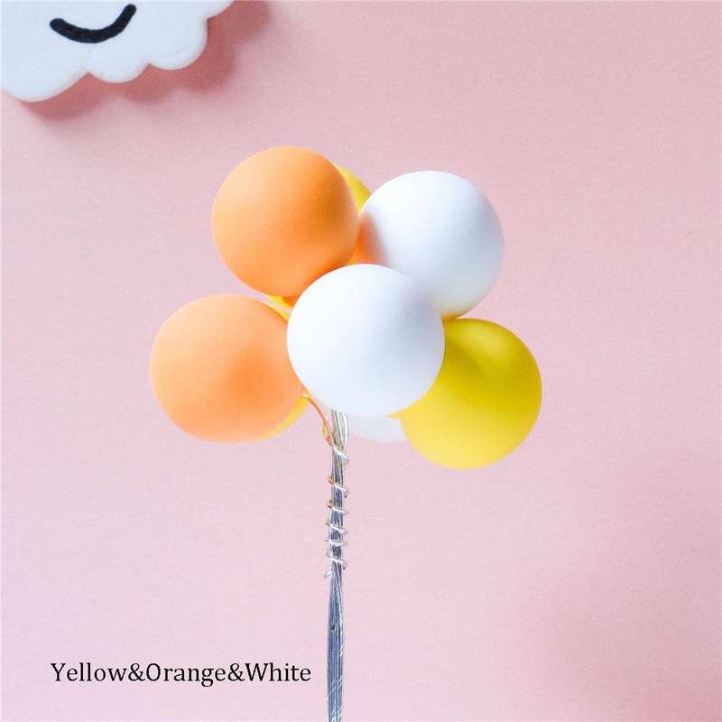 Cake Topper Polystyrene White Yellow And Orange