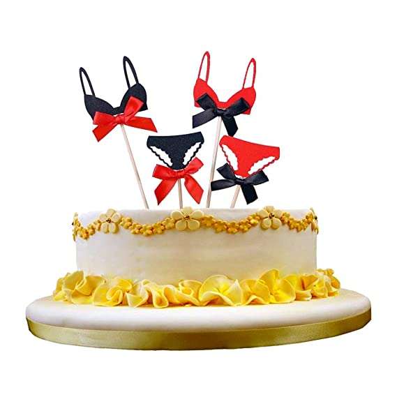Bikini 50 shades of Grey cardboard cake topper