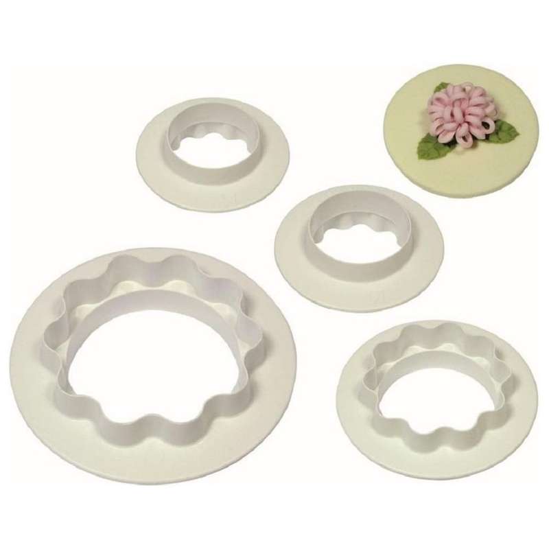 Round wavy Edge Double Sided Cutter 4pc