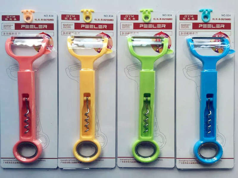 Light Blue Bottle Opener and Peeler tool