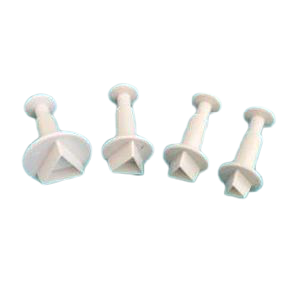 Small tiny Triangle Fondant plunger Cutter, 4 piece