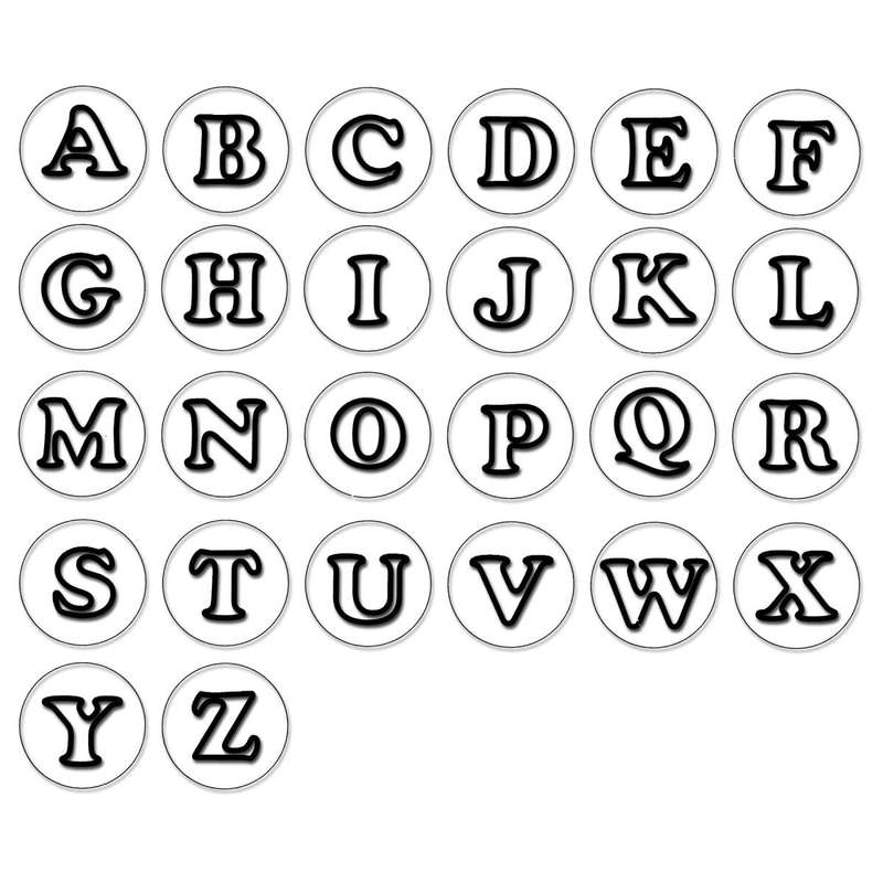 Small Upper case alphabet plunger cutter, +-32mm