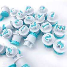 Medium Lower case alphabet plunger cutter, +-3x2.6cm