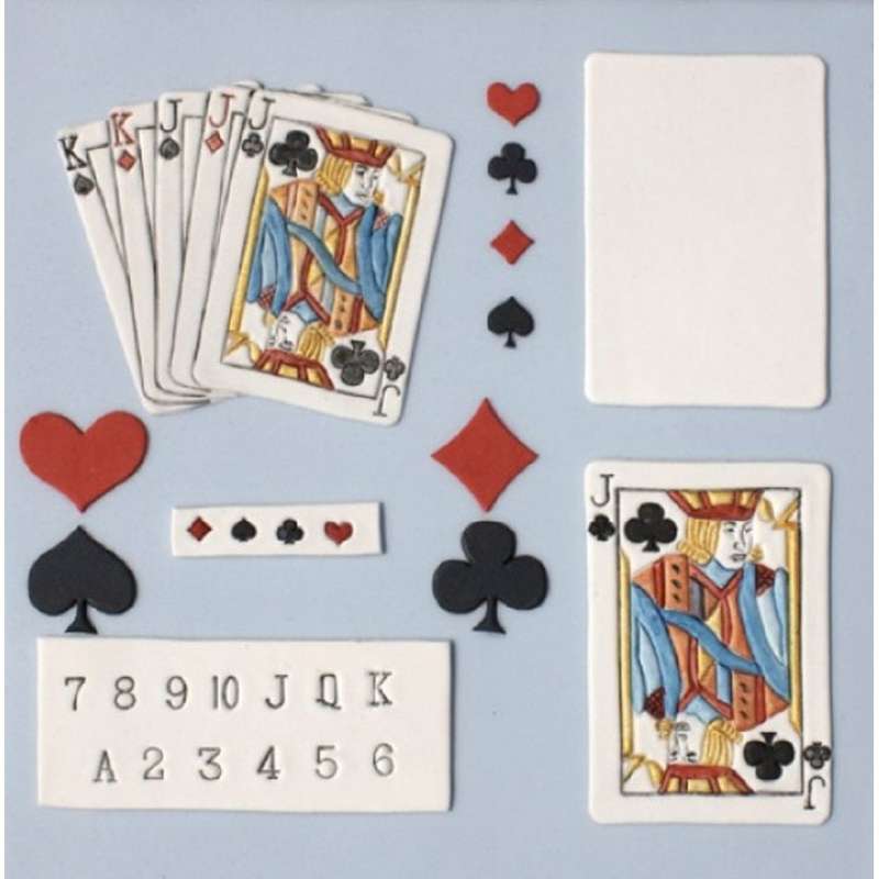 S748 Poker cards silhouette Patchwork Embosser cutters 5.7x8.6cm