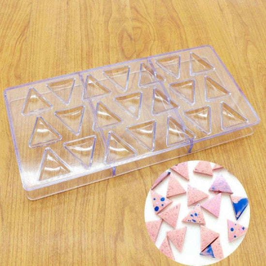 Polycarbonate Mould Pavoni Triangle Truffle 3x3.5cm