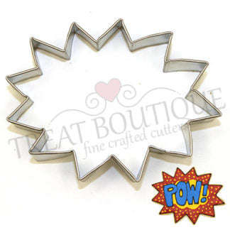 Metal cookie cutter, Pow 10x7.2cm
