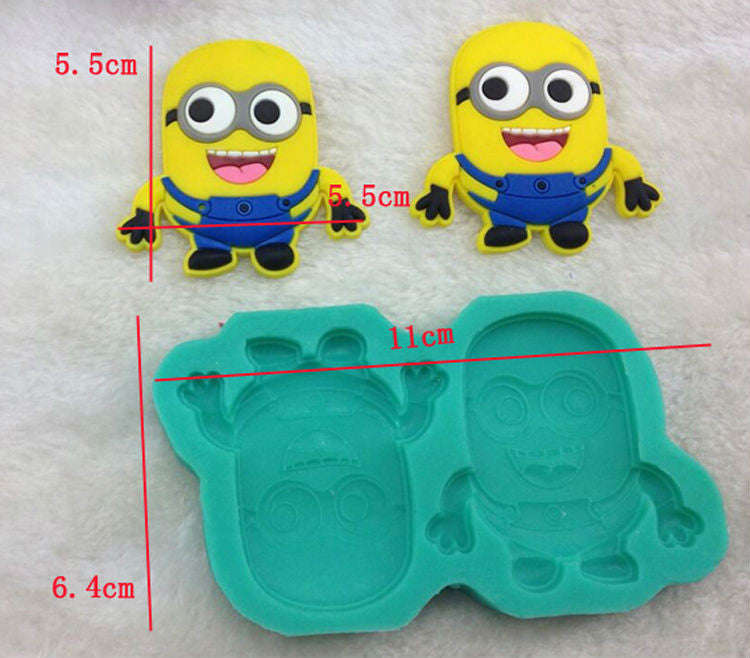 Minion silicone mould, fondant, size of mould 11x6cm