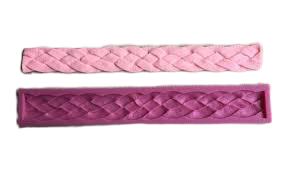 Twist Strip silicone mould, fondant, size of mould