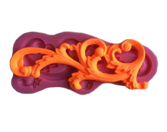 Silicone Mould Curly Border