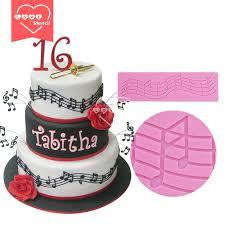 Music lace silicone mould for fondant, size of mould 19.5x5.5cm
