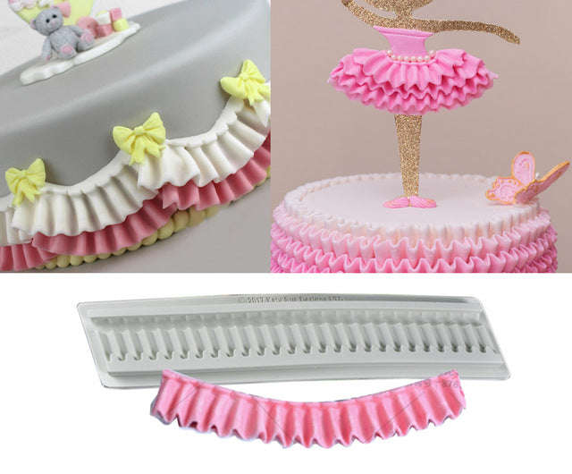 Drape frill border silicone mould