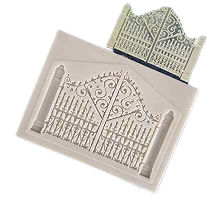 Vintage fence gate silicone mould, 6.3x4.3cm