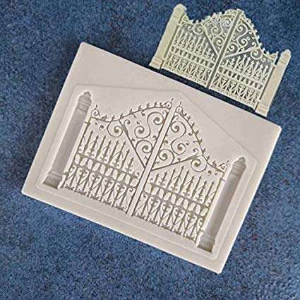 Vintage fence gate silicone mould, 6.3x4.3cm