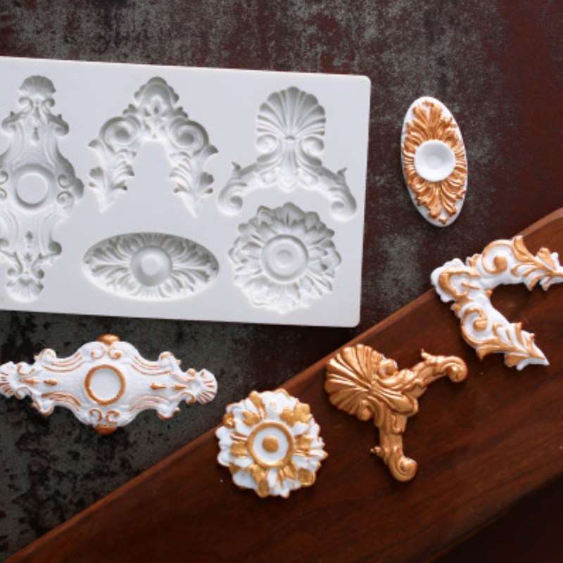 Silicone Mould European Embellishment Vintage Border
