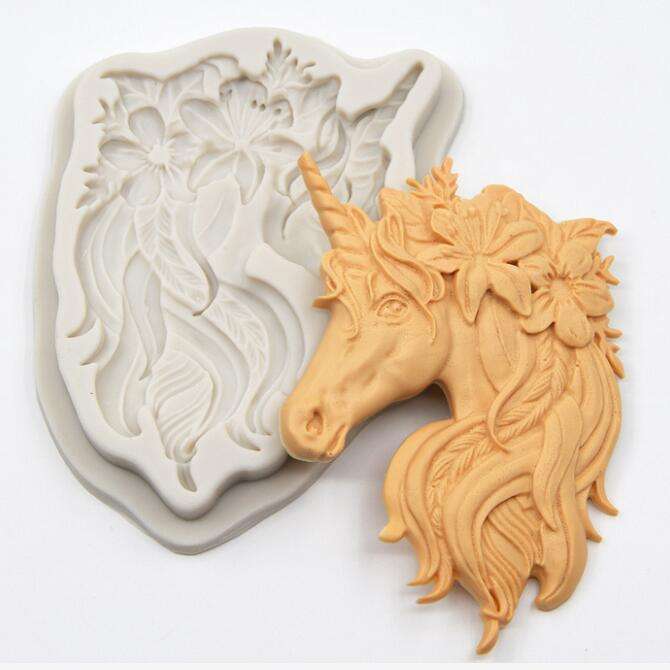 Unicorn head silicone mould