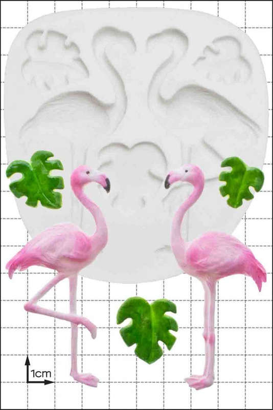 Silicone Mould Flamingo Hawaii Leaf
